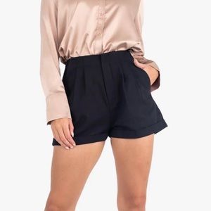 Kittenish Black Trouser Shorts